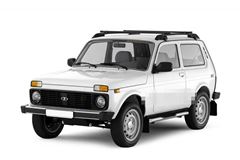 Рейлинги с поперечинами "Усиленные" (Черный муар; профиль 1,35) / LADA 4x4 2121 c 1995